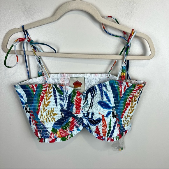 NEW Farm Rio Macaw Wind Smocked Crop
Top Beaded in Medium - Picture 6 of 10